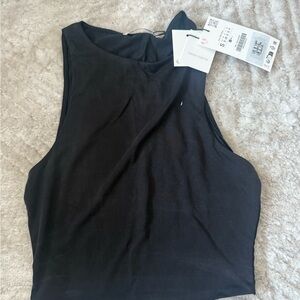 Zara Crop Black Sleeveless Top